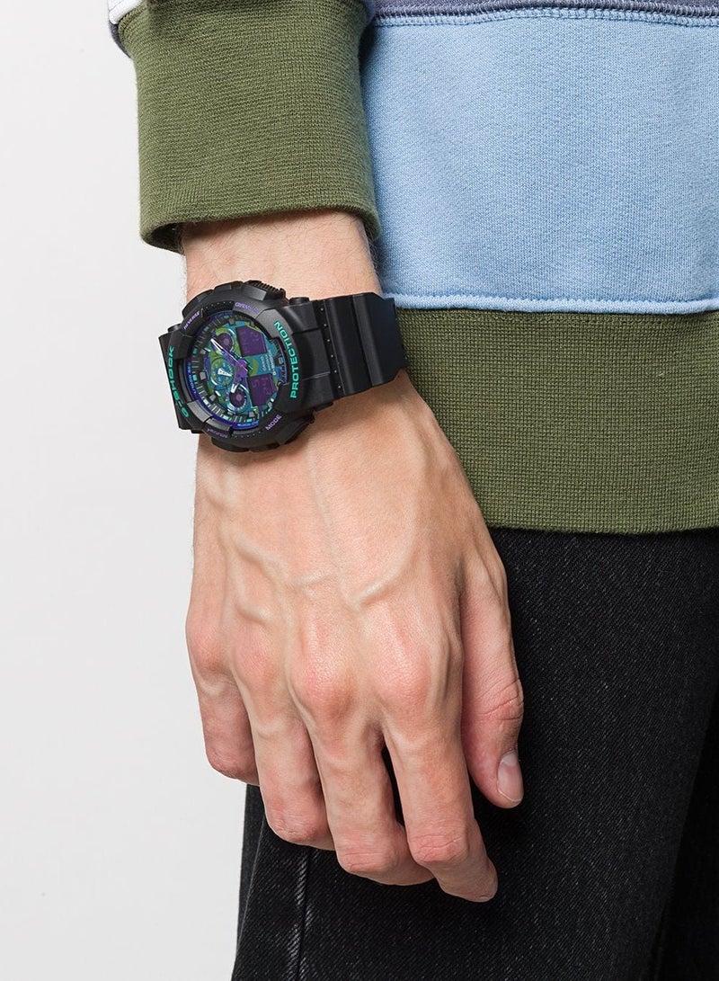 شوك ساعة كاسيو جي شوك للرجال، أنالوج رقمي، ساعة يد GA-100BL-1 - Image 3